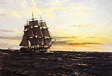Montague Dawson Into The Westerly Sun painting